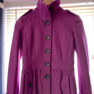 Magenta Pea Coat! Great condition